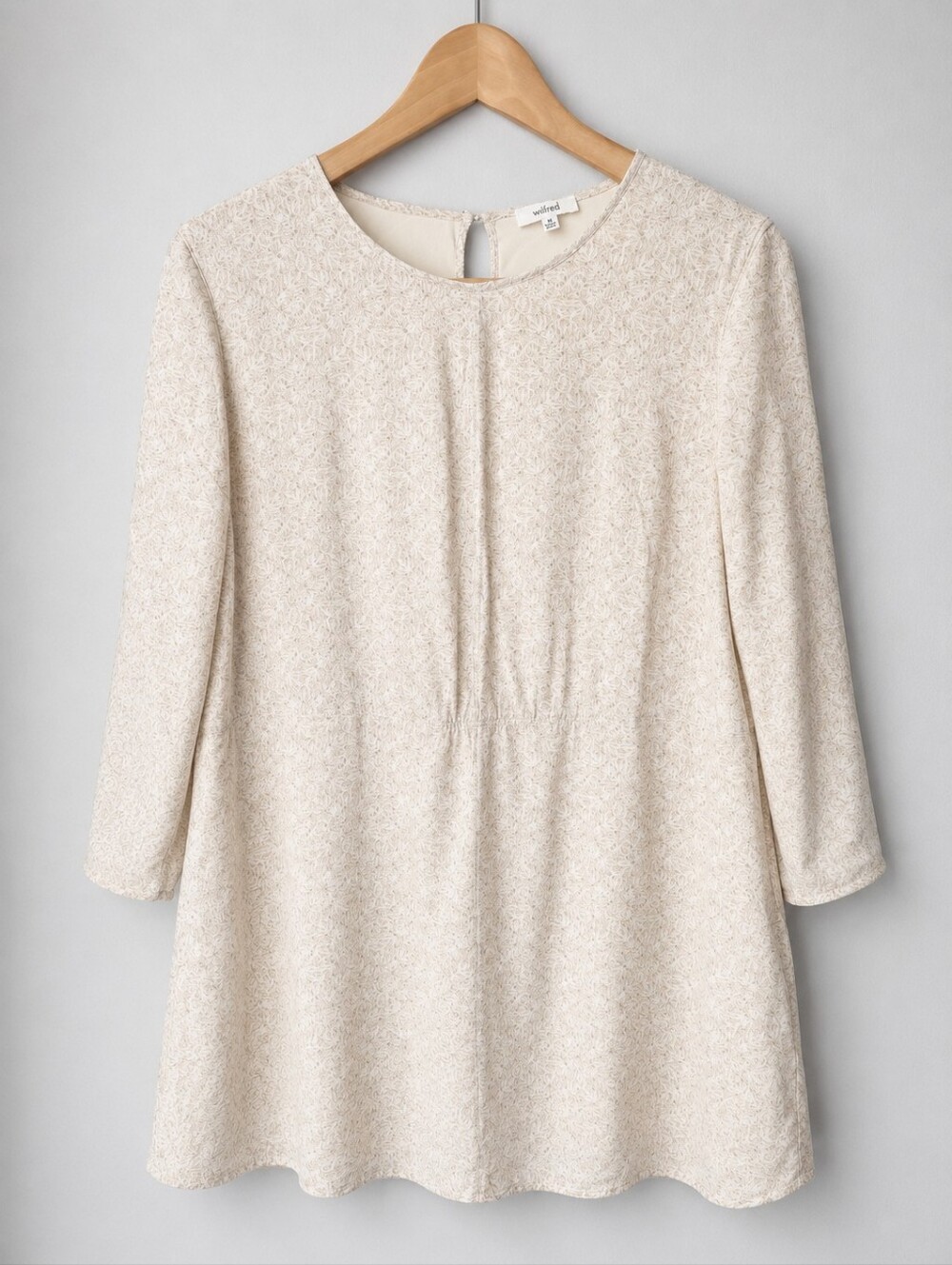 Wilfred Aritzia XS Cream Pink Floral Print Dress Rayon Boho Cottagecore - Picture 1 of 9